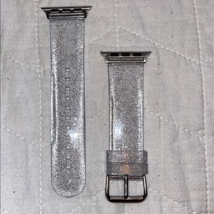 clear glitter apple watch band